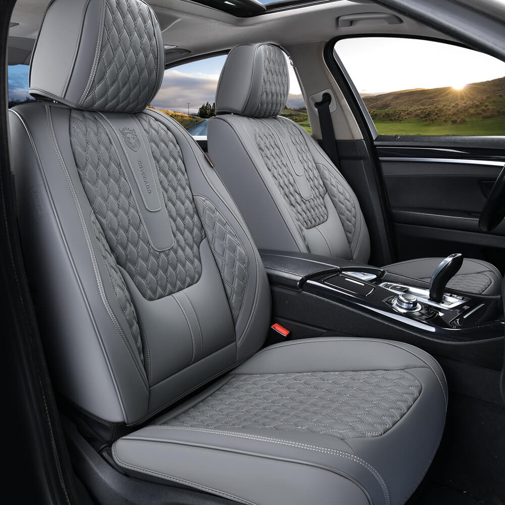 5 Seats Coverado Auto Seat Covers Premium Leather Waterproof Full Set Front and Rear Car Seat Protectors Interior Accessories Universal Fit