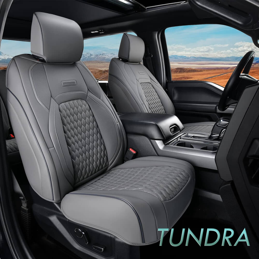 Fit 2007-2013 Toyota Tundra CrewMax Custom Fit Coverado Car Seat Covers Full Coverage Water Resistant Auto Seat Protectors