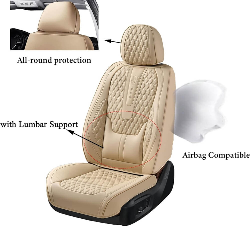 5 Seats Coverado Auto Seat Covers Premium Leather Waterproof Full Set Front and Rear Car Seat Protectors Interior Accessories Universal Fit