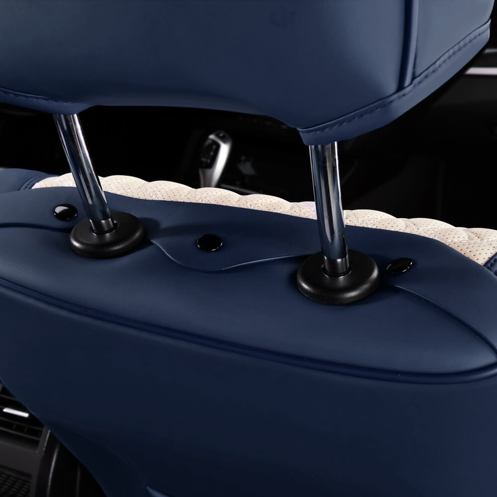 Coverado Front Car Seat Covers Set 2 Seats Driver and Passenger Comfortable Leatherette Water Resistant Universal Fit Auto Seat Protectors