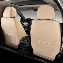 Load image into Gallery viewer, Coverado Beige Car Seat Covers for Driver and Passenger Leatherette Seat Protectors in Tan Color Comfortable Durable Auto Car Interior Covers Universal Fit
