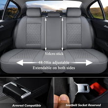 Load image into Gallery viewer, Coverado Front and Rear Car Seat Covers Universal Fit Premium Leather Water Resistant Driver Passenger Auto Seat Protectors Interior Covers
