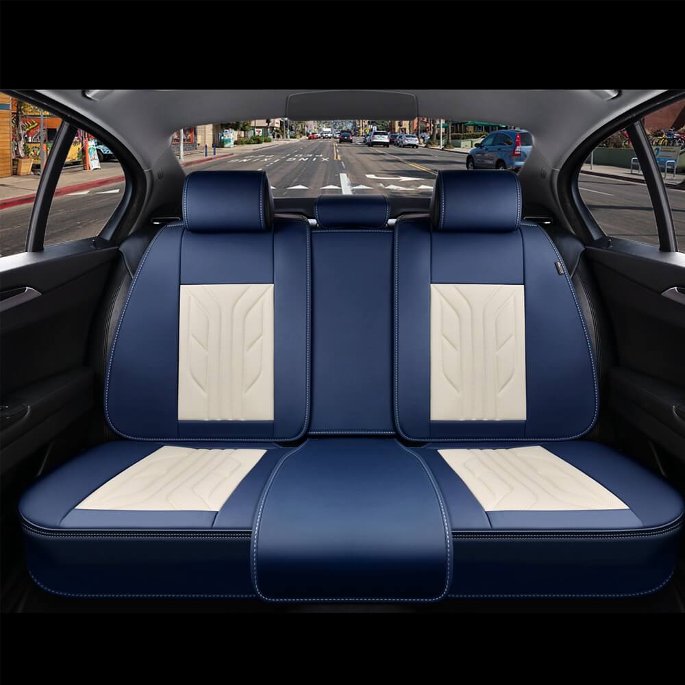 Coverado Quality Leatherette Front and Back Car Seat Covers Universal Fit Seat Protectors