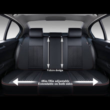Load image into Gallery viewer, Coverado Front and Back Seat Covers Premium Leather Classic Contrast Color Water Resistant Auto Seat Protectors Universal Fit