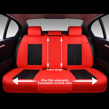 Load image into Gallery viewer, Coverado Front and Back Seat Covers Premium Leather Classic Contrast Color Water Resistant Auto Seat Protectors Universal Fit
