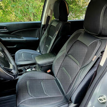 Load image into Gallery viewer, 🔥🔥🔥2 Pieces Car Seat Cushion Mat 1/2 Covers Coverado Faux Leather & Fabric Universal Fit with Oval Pattern