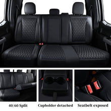 Load image into Gallery viewer, Fit 2015-2024 F150, 2017-2024 F250 F350 Crew Cab Coverado Custom Seat Covers Front and Back Waterproof 5 Seats Faux Leather Full Coverage Seat Protectors
