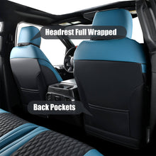 Load image into Gallery viewer, Fit 2015-2024 F150, 2017-2024 F250 F350 Crew Cab Coverado Custom Seat Covers Front and Back Waterproof 5 Seats Faux Leather Full Coverage Seat Protectors