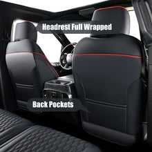 Load image into Gallery viewer, Fit 2015-2024 F150, 2017-2024 F250 F350 Crew Cab Coverado Custom Seat Covers Front and Back Waterproof 5 Seats Faux Leather Full Coverage Seat Protectors