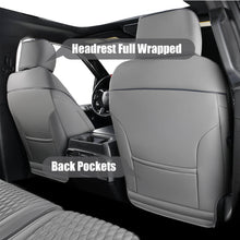 Load image into Gallery viewer, Fit 2015-2024 F150, 2017-2024 F250 F350 Crew Cab Coverado Custom Seat Covers Front and Back Waterproof 5 Seats Faux Leather Full Coverage Seat Protectors
