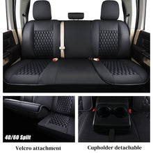 Load image into Gallery viewer, Coverado 2009-2023 Ram 1500, 2010-2024 Ram 2500 3500 Crew Cab Custom Fit Seat Covers Leather Full Coverage Auto Seat Protector with Concave Front, Split Curved Back/ Flat Back Seats