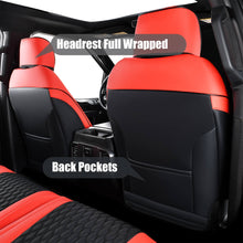 Load image into Gallery viewer, Fit 2015-2024 F150, 2017-2024 F250 F350 Crew Cab Coverado Custom Seat Covers Front and Back Waterproof 5 Seats Faux Leather Full Coverage Seat Protectors