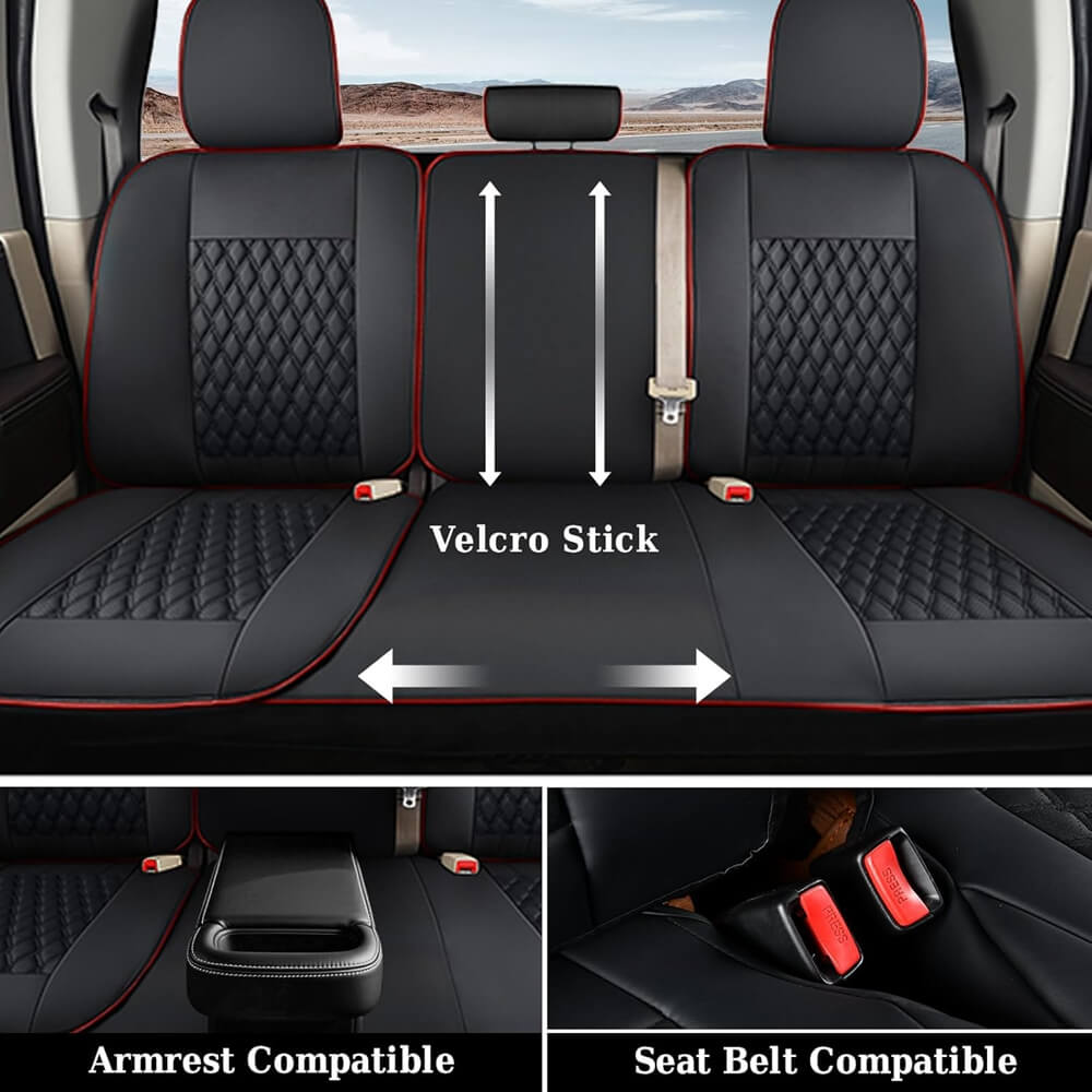 Fit 2014-2021 Toyota Tundra CrewMax Custom Fit Coverado Car Seat Covers Full Coverage Water Resistant Auto Seat Protectors