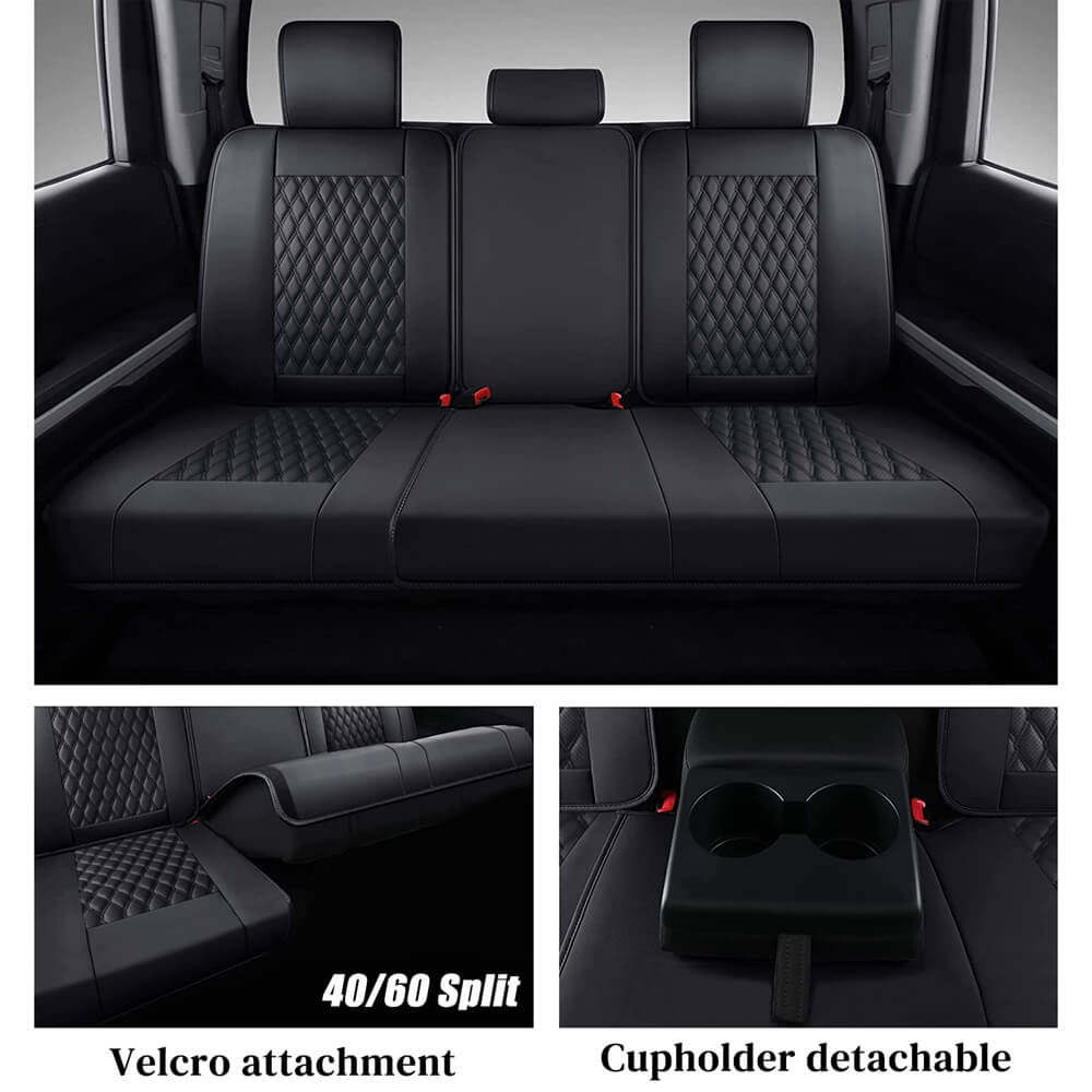 Fit 2007-2013 Toyota Tundra CrewMax Custom Fit Coverado Car Seat Covers Full Coverage Water Resistant Auto Seat Protectors