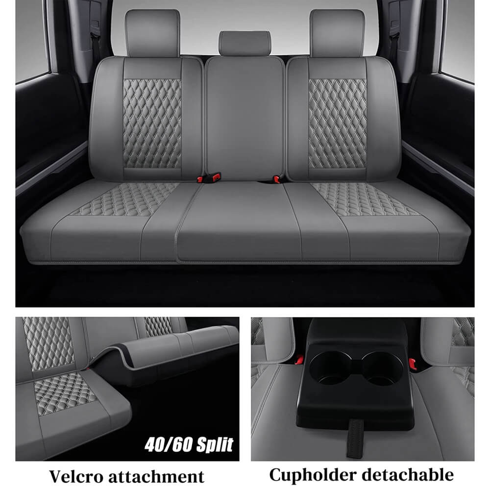 Fit 2007-2013 Toyota Tundra CrewMax Custom Fit Coverado Car Seat Covers Full Coverage Water Resistant Auto Seat Protectors