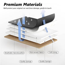 Load image into Gallery viewer, Coverado Front and Back Seat Covers Premium Leather Classic Contrast Color Water Resistant Auto Seat Protectors Universal Fit