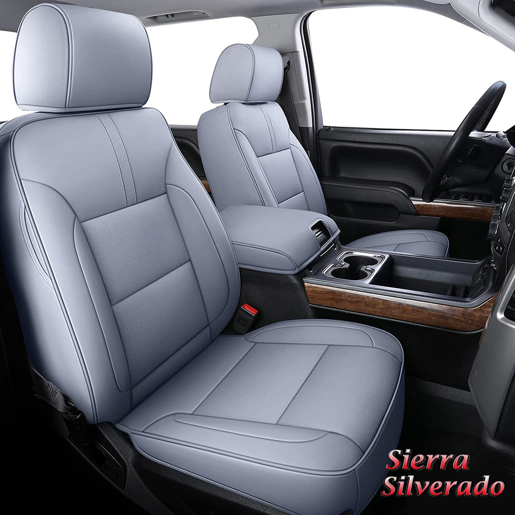 Specific Fit 2014-2018 Chevy Silverado 2015-2019 GMC Sierra Coverado Full Set Waterproof Leather Seat Cover