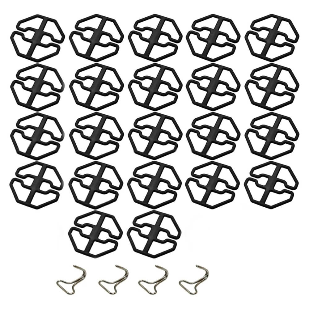 Coverado Seat Covers Installation Accessories 26Pcs Includes 22 Plastic Chucks & 4 Metal Hooks Replacements Accessories Buckle