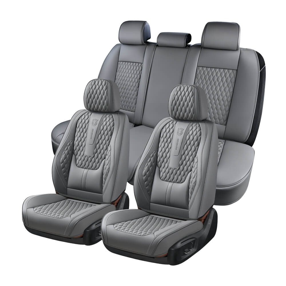 5 Seats Coverado Auto Seat Covers Premium Leather Waterproof Full Set Front and Rear Car Seat Protectors Interior Accessories Universal Fit