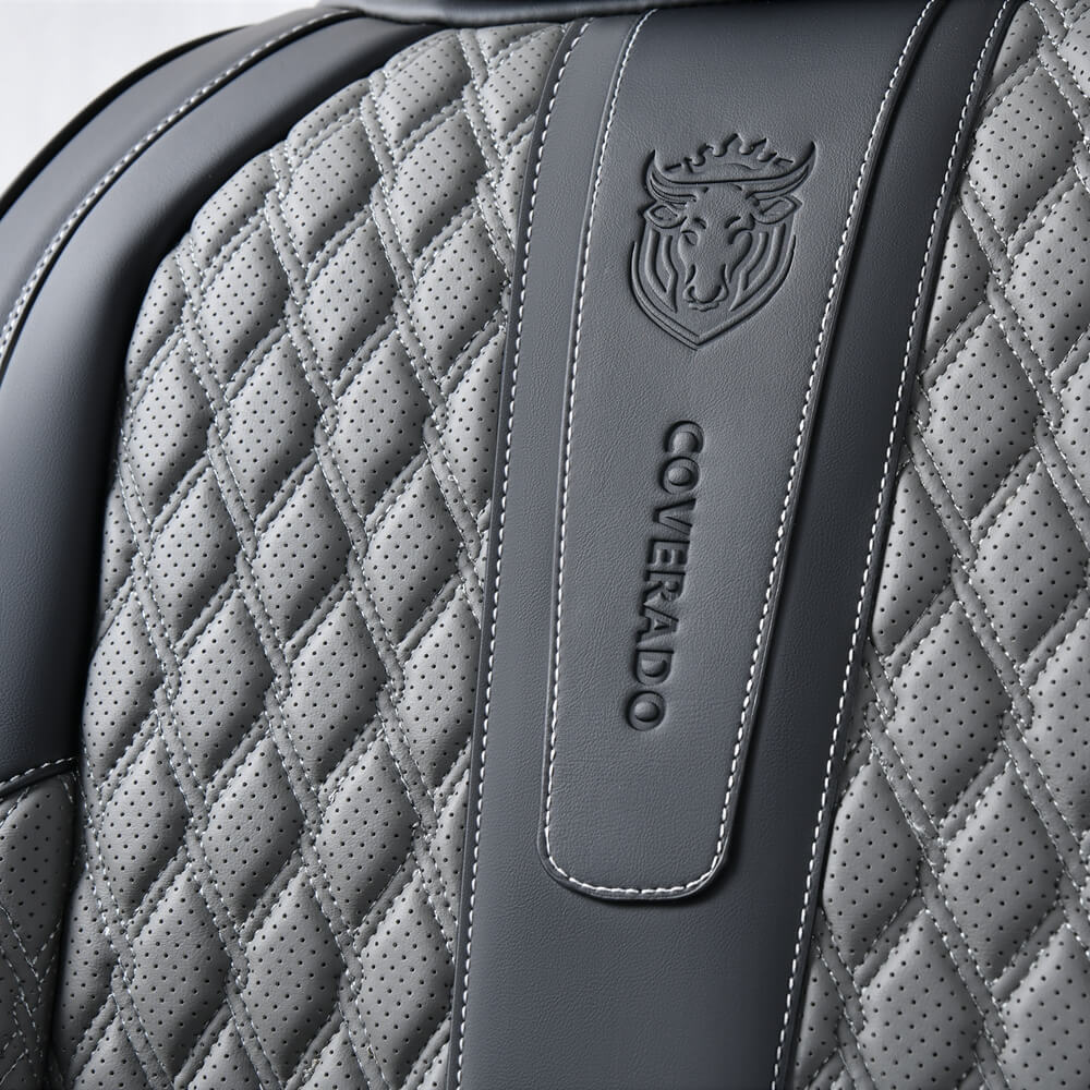 Coverado Front and Rear Car Seat Covers Universal Fit Premium Leather Water Resistant Driver Passenger Auto Seat Protectors Interior Covers