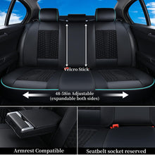 Load image into Gallery viewer, Coverado 5 Seats Full Set Car Seat Covers Fabric & Leather Front and Back Auto Seat Protectors Universal Fit