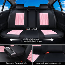 Load image into Gallery viewer, Coverado 5 Seats Full Set Car Seat Covers Fabric & Leather Front and Back Auto Seat Protectors Universal Fit