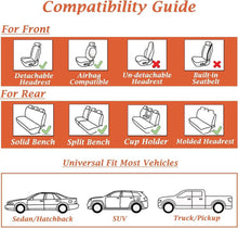 Load image into Gallery viewer, Coverado Front and Back Seat Covers for Cars Premium Leatherette Auto Seat Protectors Water Resistant Universal Fit