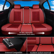 Load image into Gallery viewer, Coverado 5 Seats Full Set Car Seat Covers Fabric & Leather Front and Back Auto Seat Protectors Universal Fit