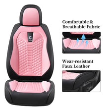 Load image into Gallery viewer, Coverado 5 Seats Full Set Car Seat Covers Fabric & Leather Front and Back Auto Seat Protectors Universal Fit