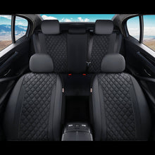 Load image into Gallery viewer, Coverado 5 Seats Full Set PVC Car Seat Covers Front and Back Faux Leather &Fabric Auto Seat Protector Universal Fit
