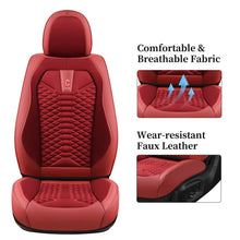 Load image into Gallery viewer, Coverado 5 Seats Full Set Car Seat Covers Fabric & Leather Front and Back Auto Seat Protectors Universal Fit