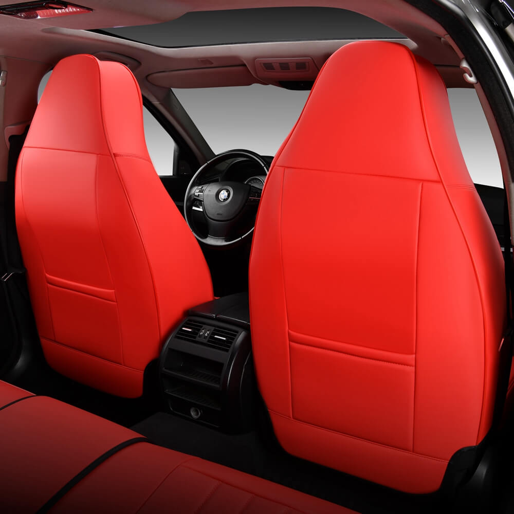 Coverado Full Set Seat Covers 5 Seats Front and Back Premium Faux Leather Seats Universal Fit