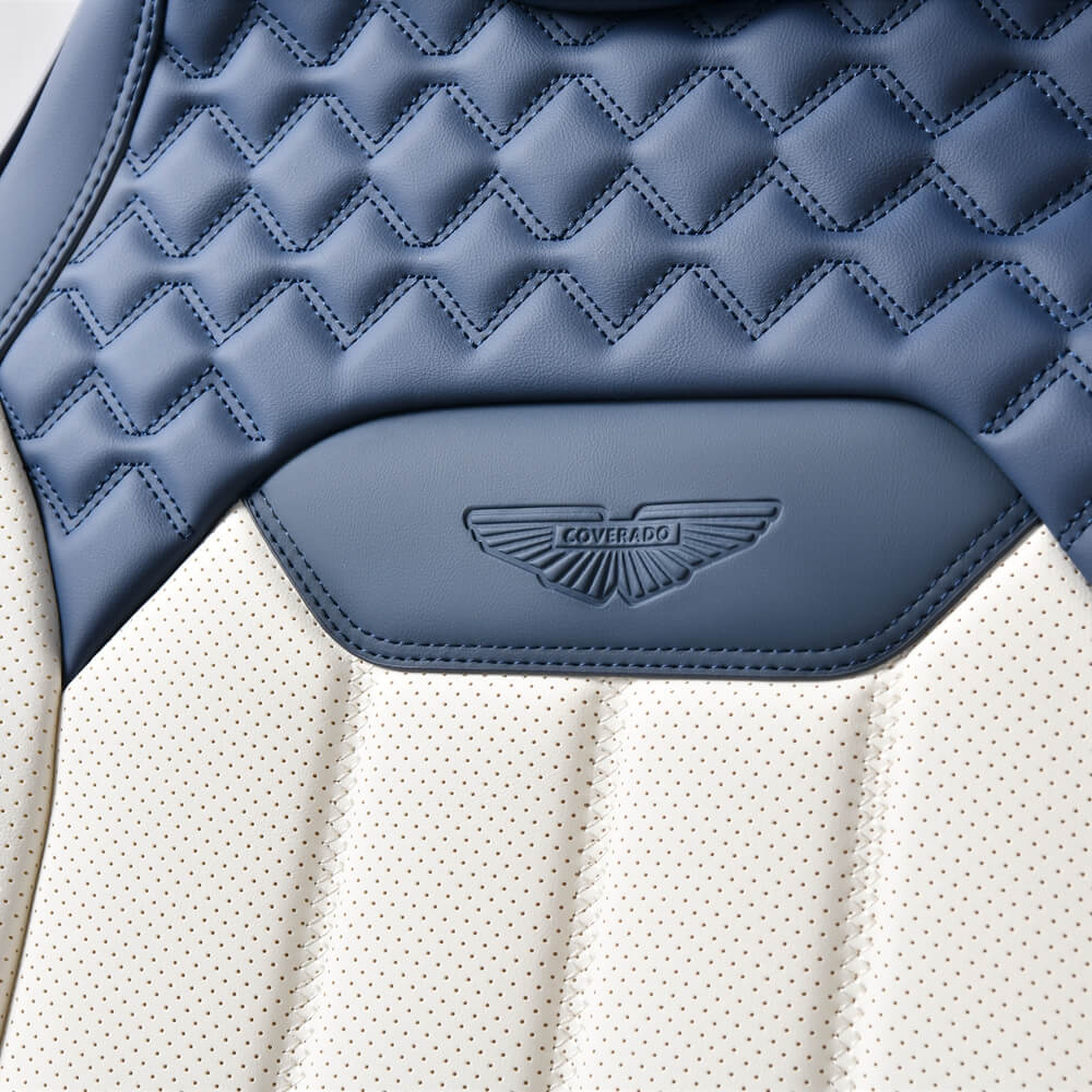 Coverado Front Seat Covers for Cars Premium Faux Leather 2Pcs Driver Passenger Seat Protectors Universal Fit