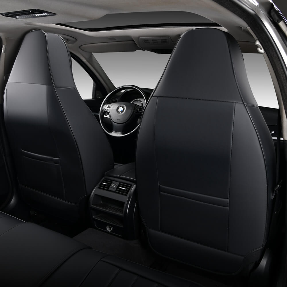 Coverado Full Set Seat Covers 5 Seats Front and Back Premium Faux Leather Seats Universal Fit
