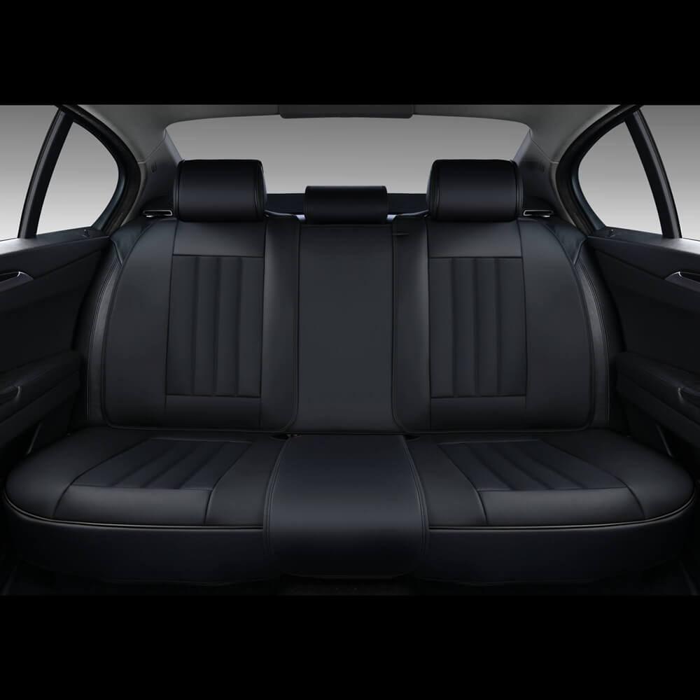 Coverado Full Set Seat Covers 5 Seats Front and Back Premium Faux Leather Seats Universal Fit