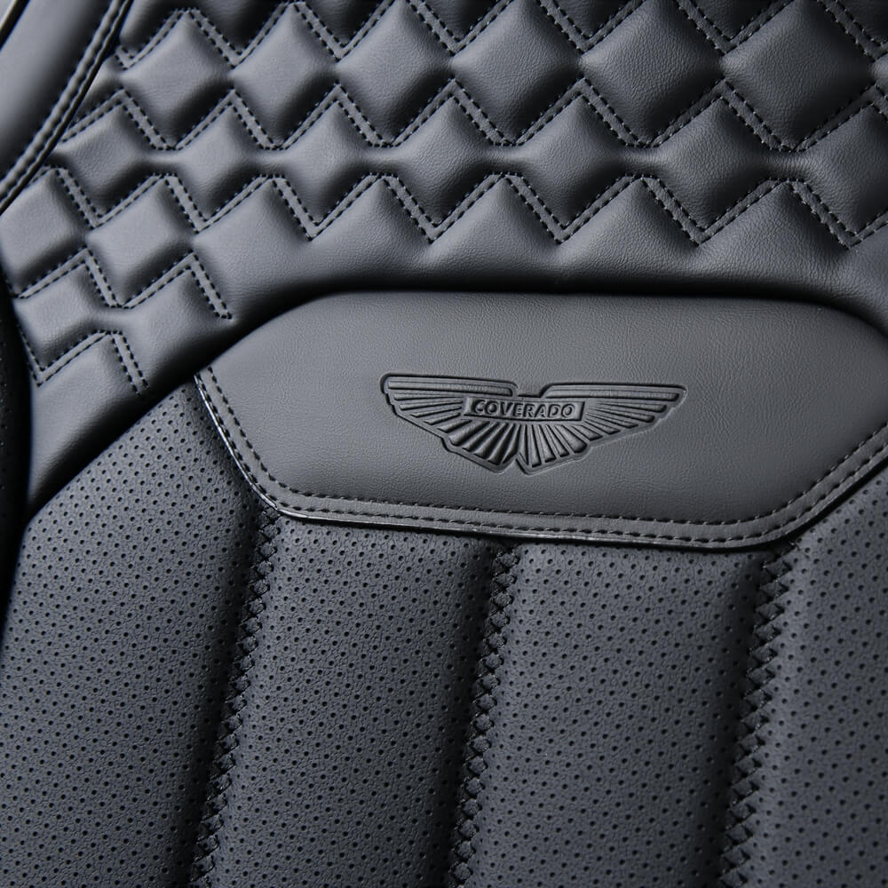 Coverado Full Set Seat Covers 5 Seats Front and Back Premium Faux Leather Seats Universal Fit