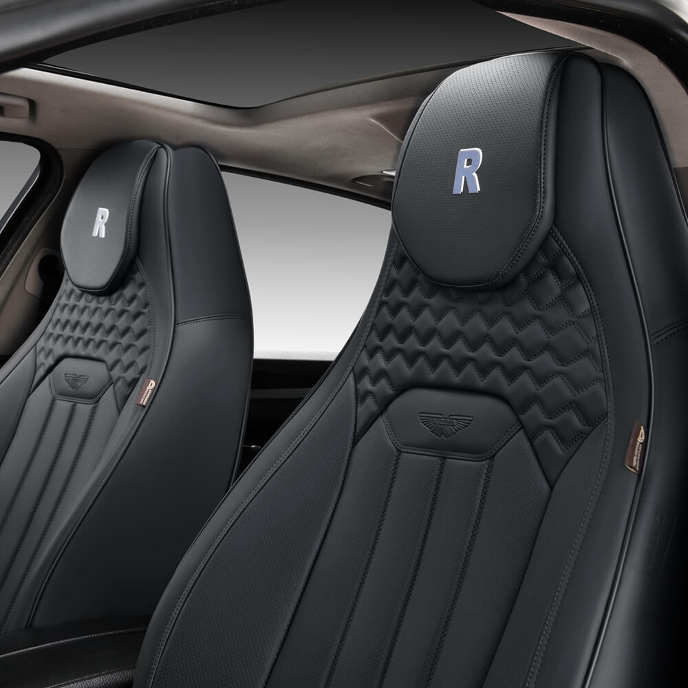 Coverado Full Set Seat Covers 5 Seats Front and Back Premium Faux Leather Seats Universal Fit