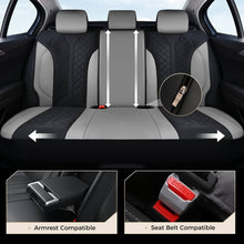 Load image into Gallery viewer, Coverado Front and Back Seat Covers for Cars PU Leather & Fabric Material Breathable Comfort Auto Seats Universal Fit