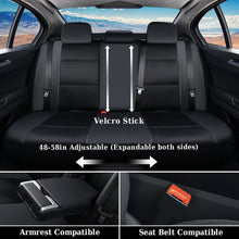 Load image into Gallery viewer, Coverado 5 Seats PVC Seat Covers Full Set Faux Leather & Fabric Seat Protectors Universal Fit