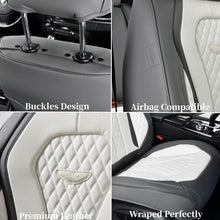 Load image into Gallery viewer, Coverado Front and Back Seat Covers for Cars Premium Leatherette Auto Seat Protectors Water Resistant Universal Fit