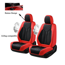 Load image into Gallery viewer, Coverado Front and Back Seat Covers Premium Leather Classic Contrast Color Water Resistant Auto Seat Protectors Universal Fit