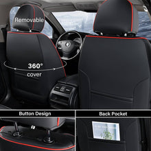 Load image into Gallery viewer, 5 Seats Coverado Car Seat Covers for Cars Front and Rear Full Set with Lumbar Support Premium Leather Waterproof Auto Seat ProtectorsUniversal Fit
