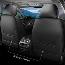 Load image into Gallery viewer, Coverado Front and Back Seat Covers  5 Seats Faux Leather & Woven Fabric Full Set Breathable Universal Fit