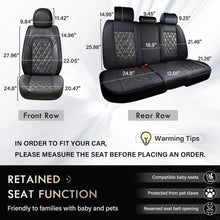 Load image into Gallery viewer, Coverado 5 Seats Front and Rear Seat Covers Faux Leather Full Set Quality Waterproof Universal Fit