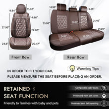 Load image into Gallery viewer, Coverado 5 Seats Front and Rear Seat Covers Faux Leather Full Set Quality Waterproof Universal Fit