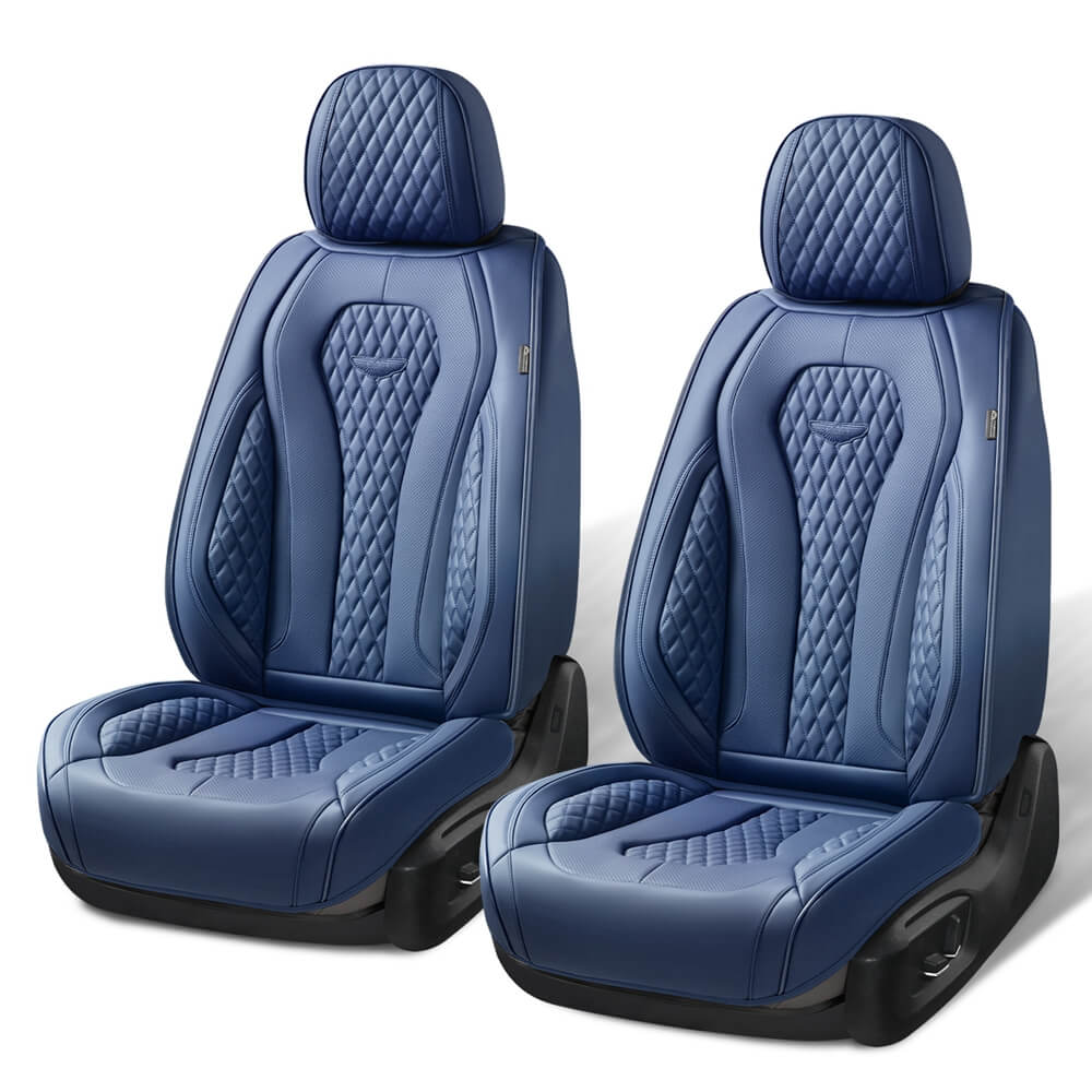 2 Seats Coverado Front Driver Passenger Premium Leather Front Car Seat Covers Water Resistant Luxury Auto Seat Protectors Universal Fit