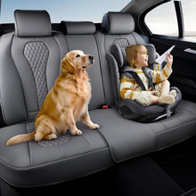 Load image into Gallery viewer, Coverado SCU018 Rear Seat Covers Car Back Seat Covers Waterproof Premium Leather Auto Seat Protector Universal Fit