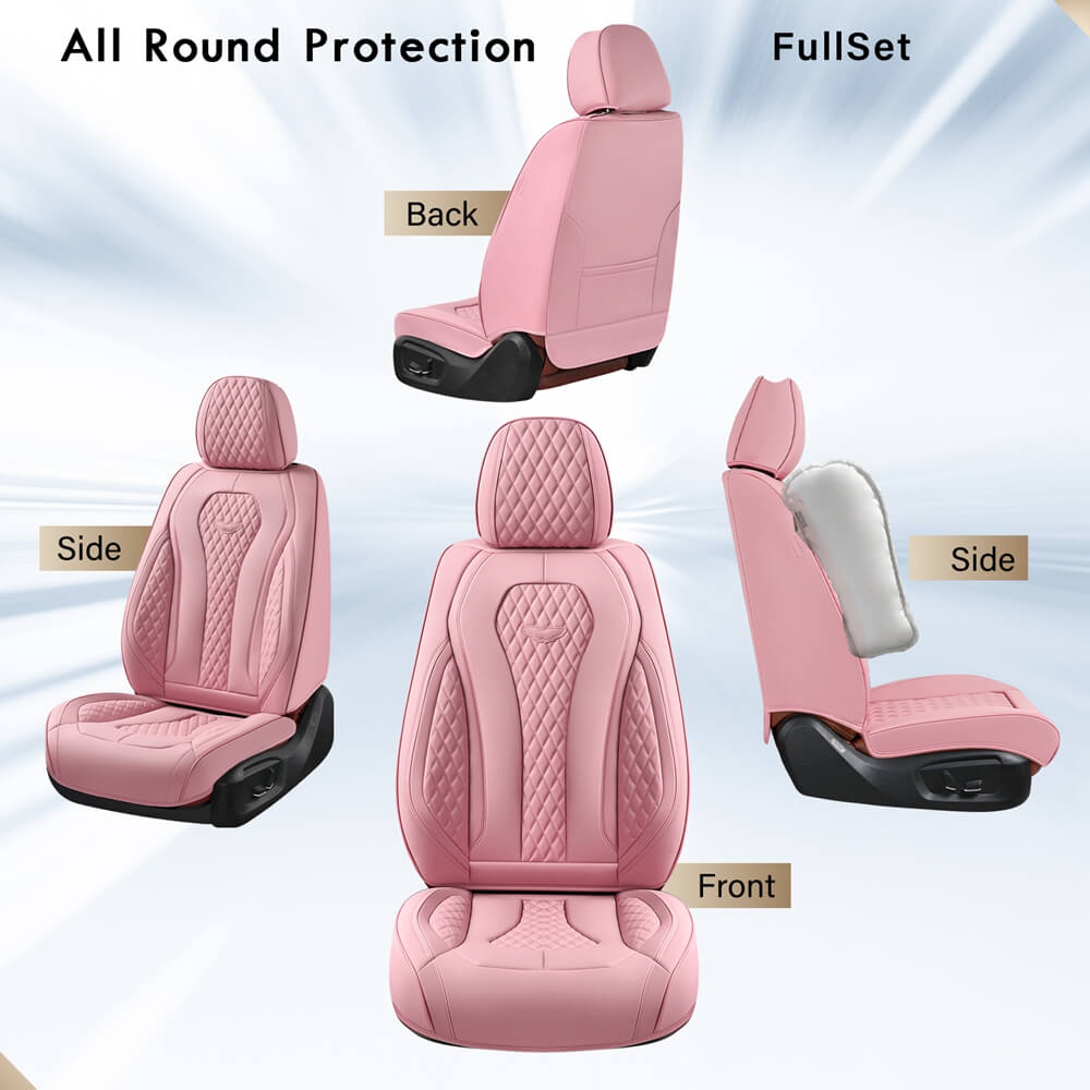2 Seats Coverado Front Driver Passenger Premium Leather Front Car Seat Covers Water Resistant Luxury Auto Seat Protectors Universal Fit