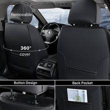 Load image into Gallery viewer, Coverado Leatherette Car Seat Covers Front and Back 5 Seats with Lumbar Support Water Resistant Full Set Auto Seat Protectors Universal Fit