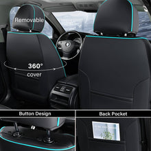 Load image into Gallery viewer, Coverado Leatherette Car Seat Covers Front and Back 5 Seats with Lumbar Support Water Resistant Full Set Auto Seat Protectors Universal Fit